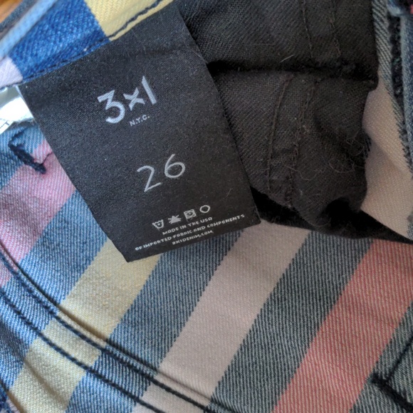 3x1 Volt Crop Stripe Jeans - Picture 4 of 6